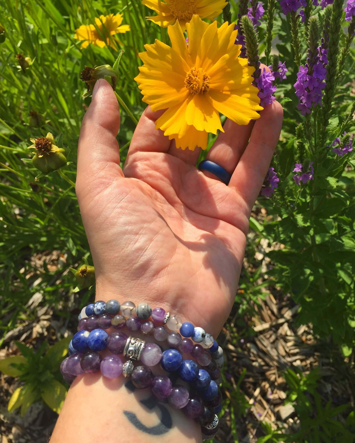 Amethyst Beaded Bracelet