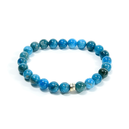 Apatite Beaded Bracelet, 8mm beads