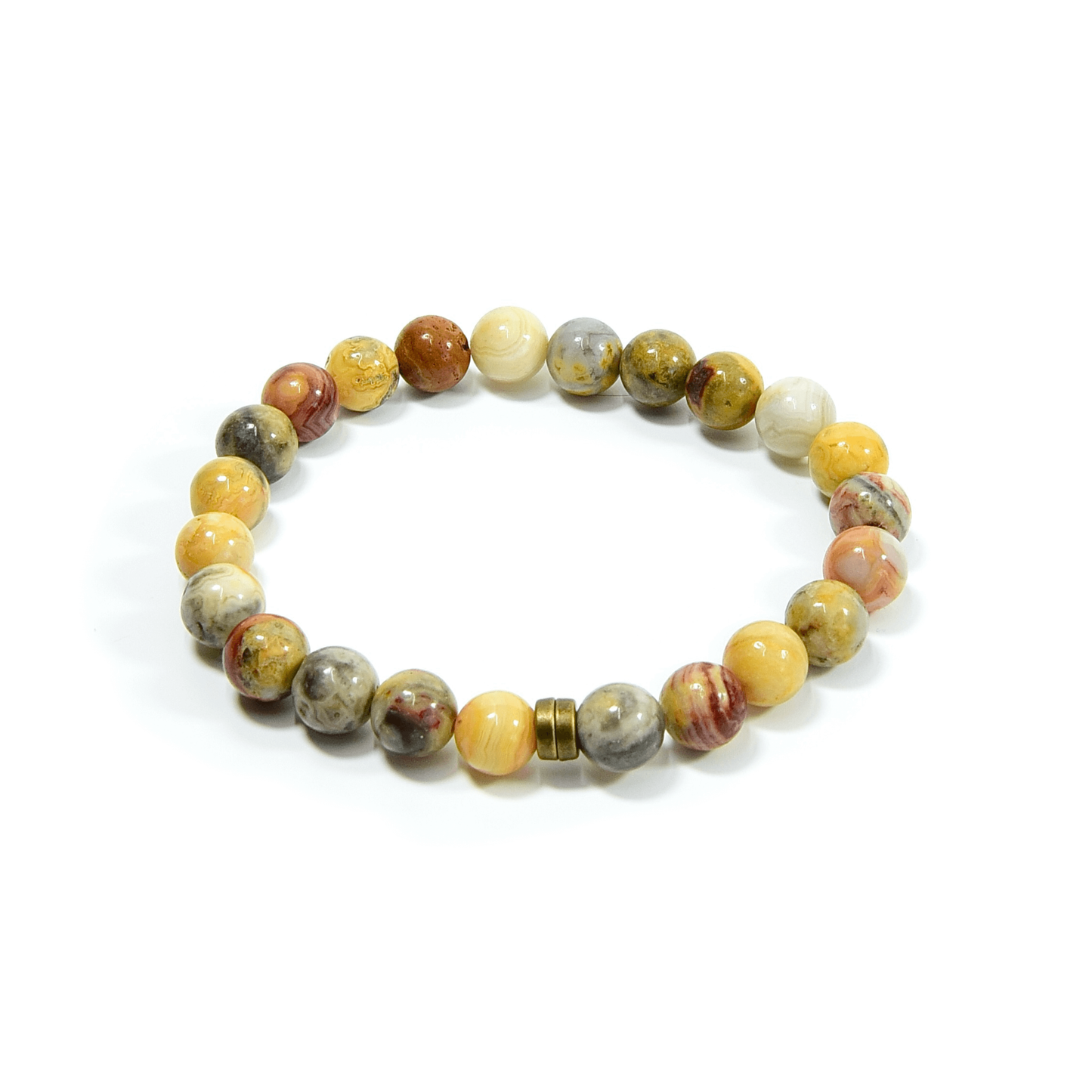 Crazy Lace Agate Beaded Bracelet