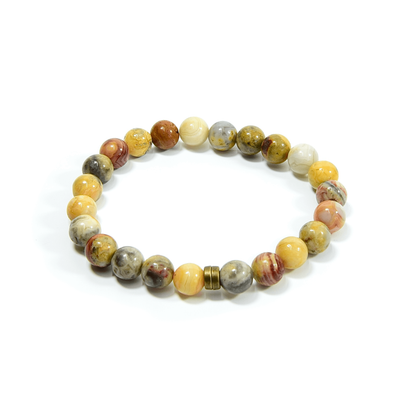 Crazy Lace Agate Beaded Bracelet