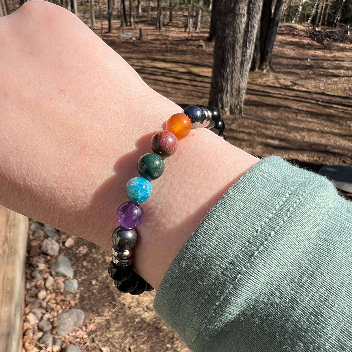 Courage & Balance Vibes Gemstone Bracelet