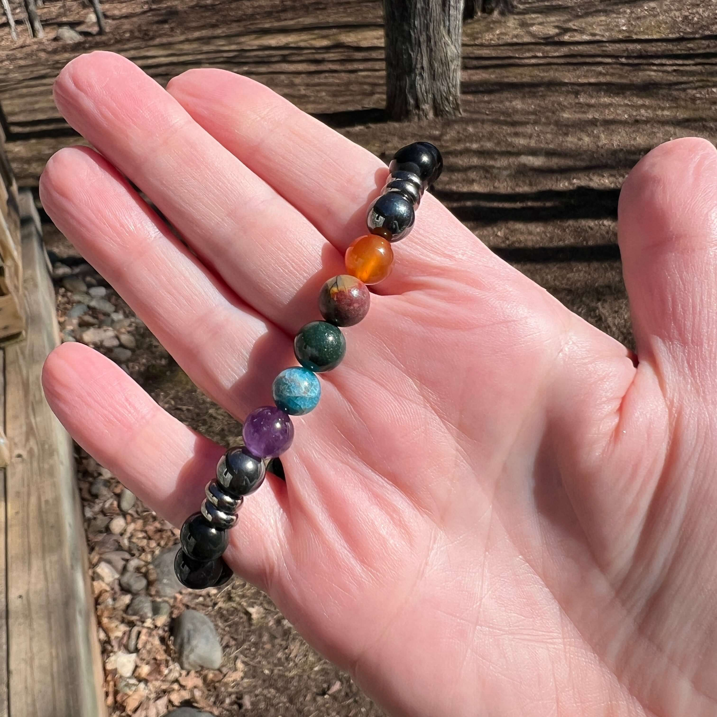 Courage & Balance Vibes Gemstone Bracelet