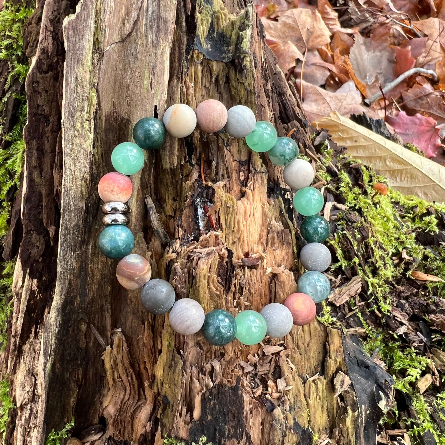 Earth Harmony Gemstone Beaded Bracelet