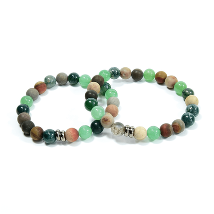 Earth Harmony Gemstone Beaded Bracelet