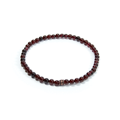 Garnet Mini Beaded Bracelet