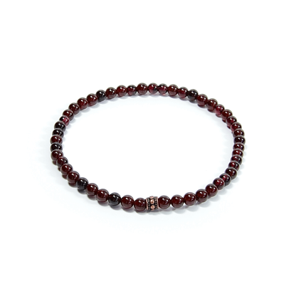 Garnet Mini Beaded Bracelet