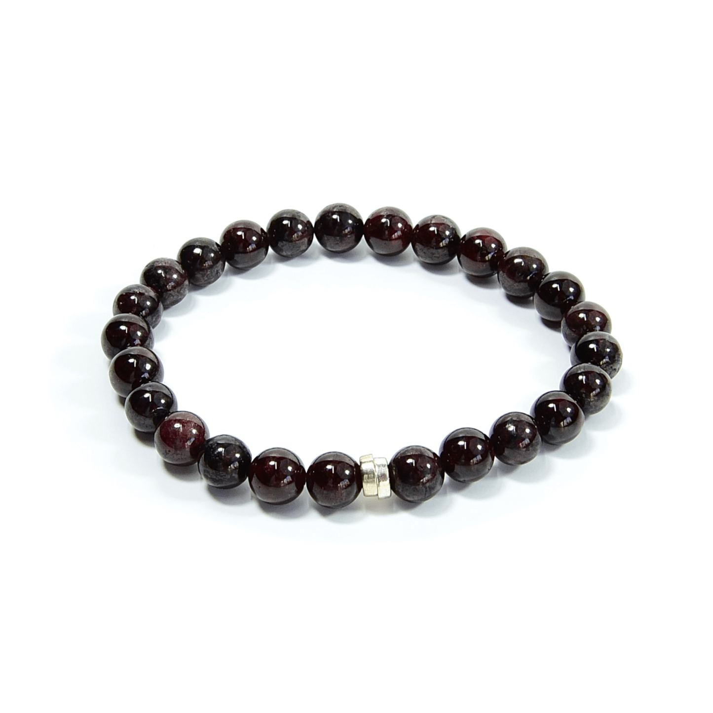 Garnet Beaded Bracelet, 8mm beads