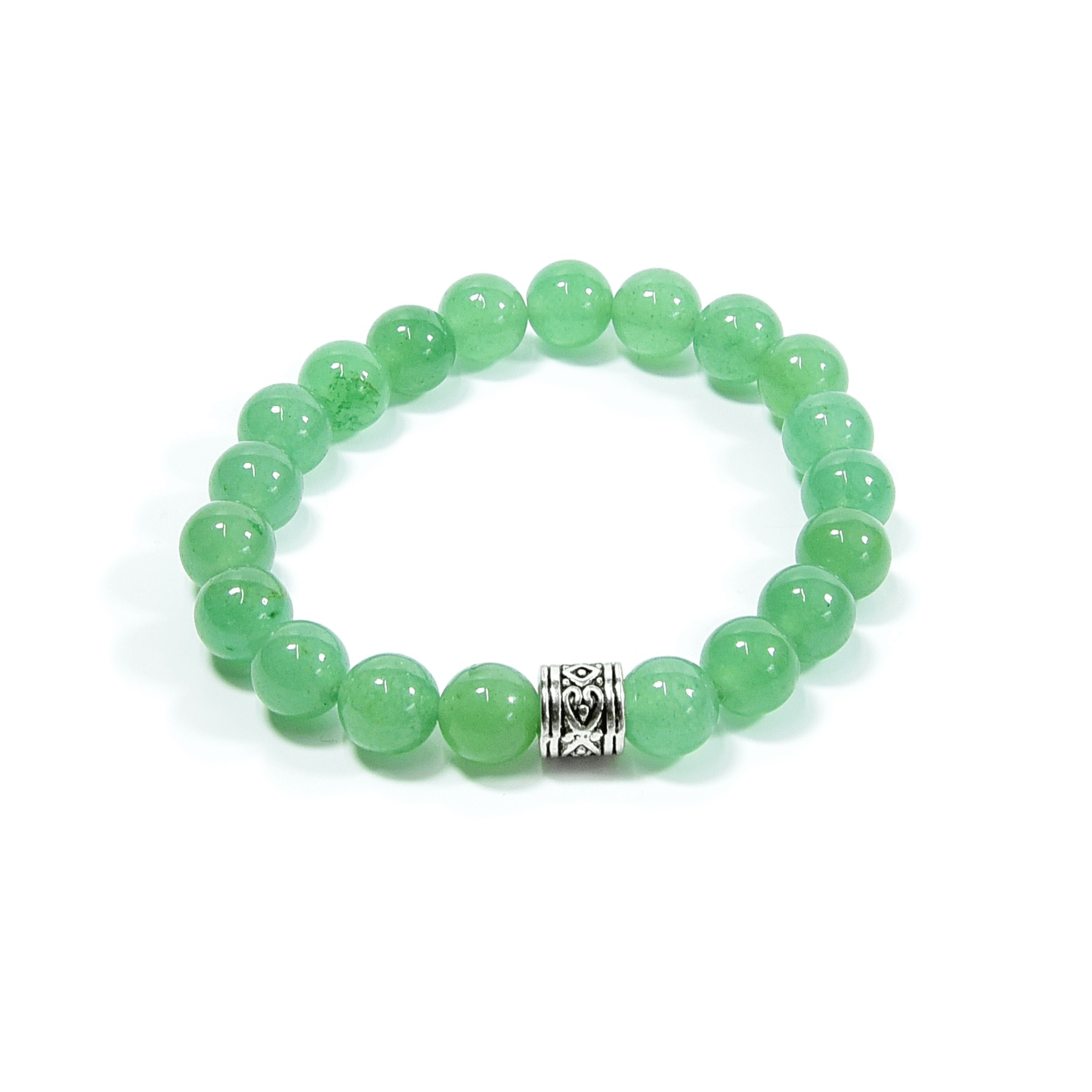 Green Aventurine Beaded Bracelet, 8mm beads