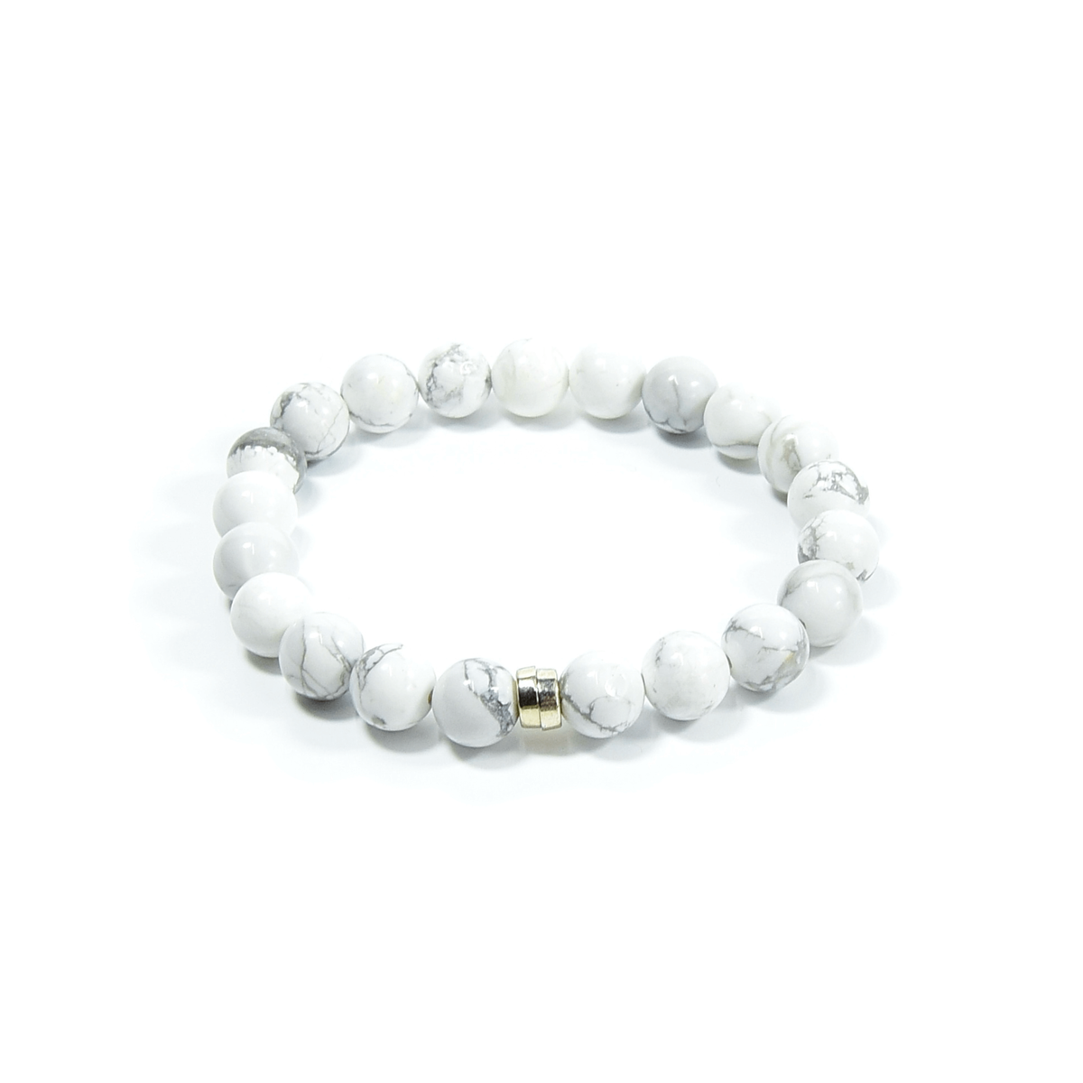 Howlite Beaded Bracelet, 8mm beads