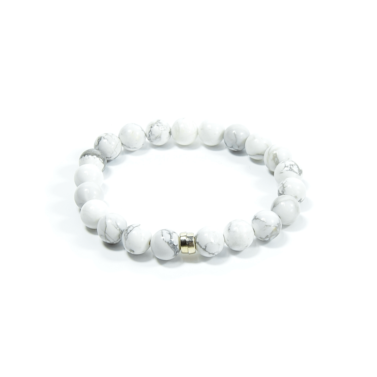 Howlite Beaded Bracelet, 8mm beads
