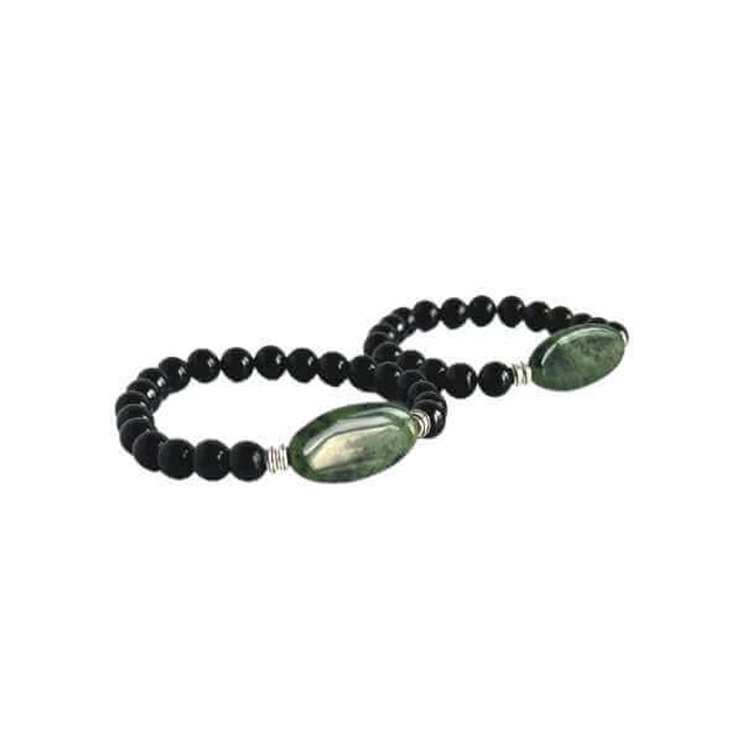 Green Jade Focal Stone Beaded Bracelet