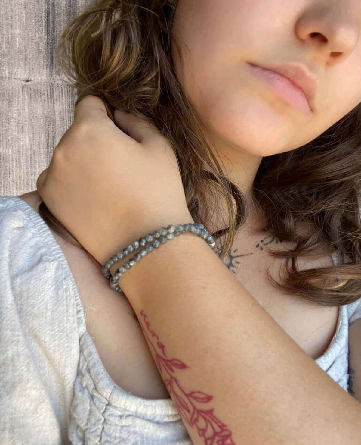 Larvikite Mini Beaded Bracelet