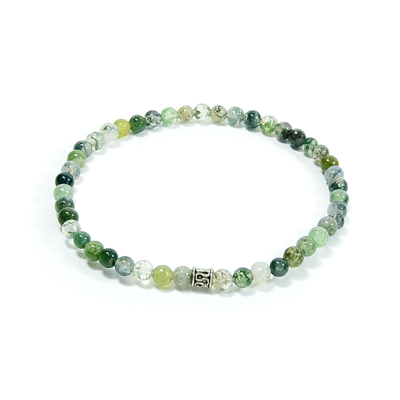 Moss Agate Mini Beaded Bracelet