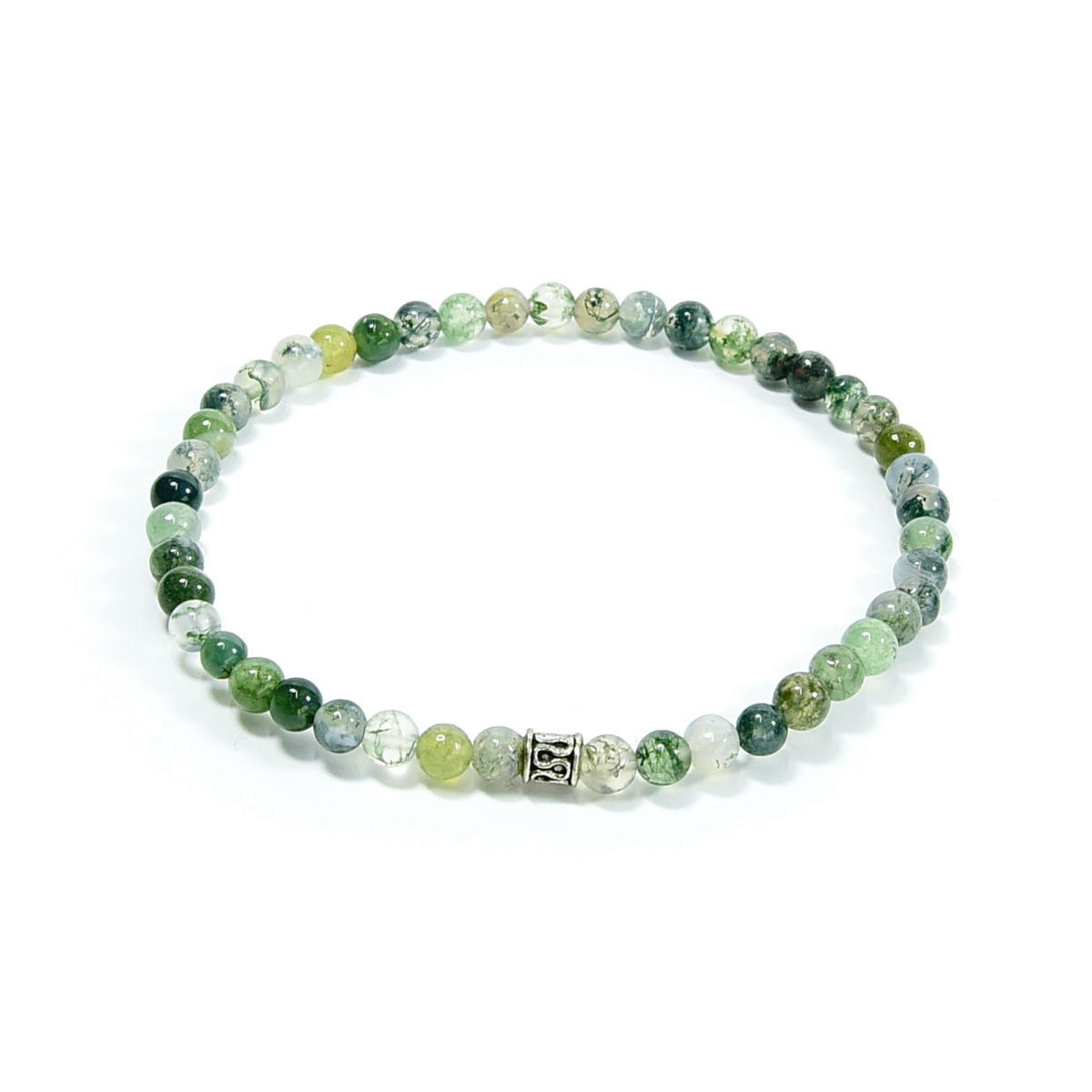 Moss Agate Mini Beaded Bracelet