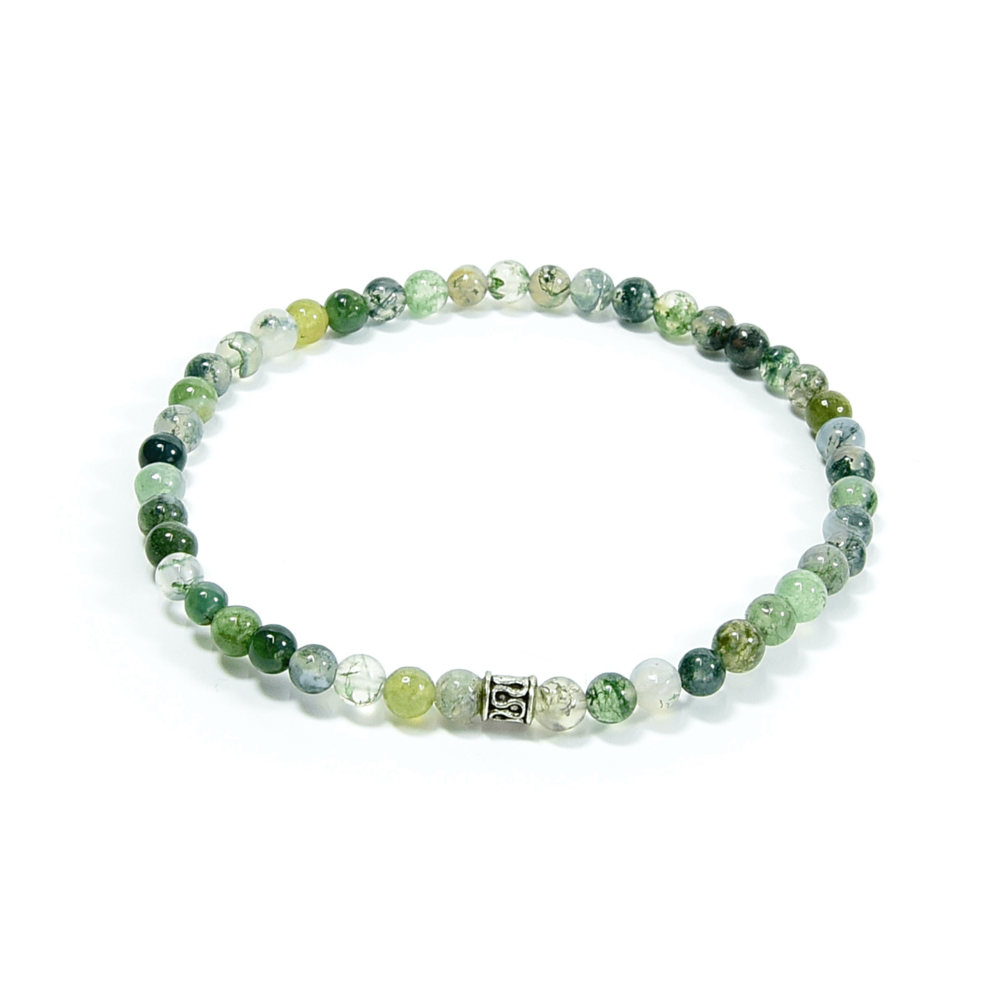 Moss Agate Mini Beaded Bracelet