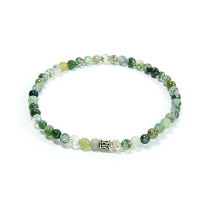 Moss Agate Mini Beaded Bracelet