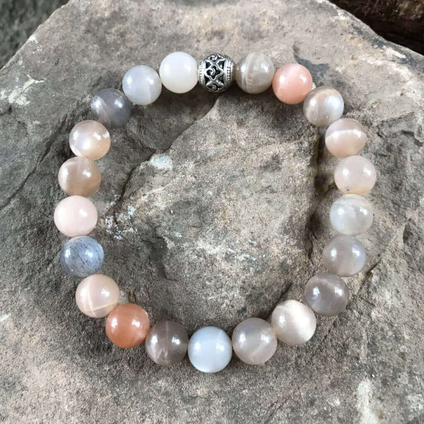 Moonstone Beaded Bracelet