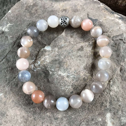 Moonstone Beaded Bracelet