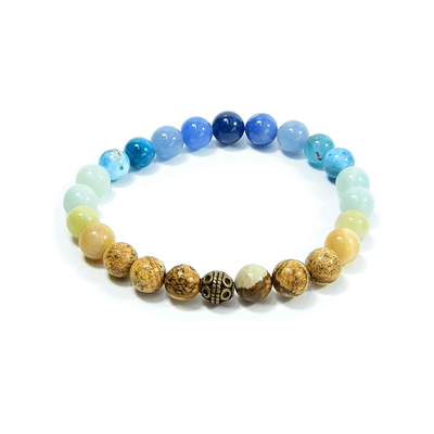 Ocean View Gemstone Beaded Bracelet