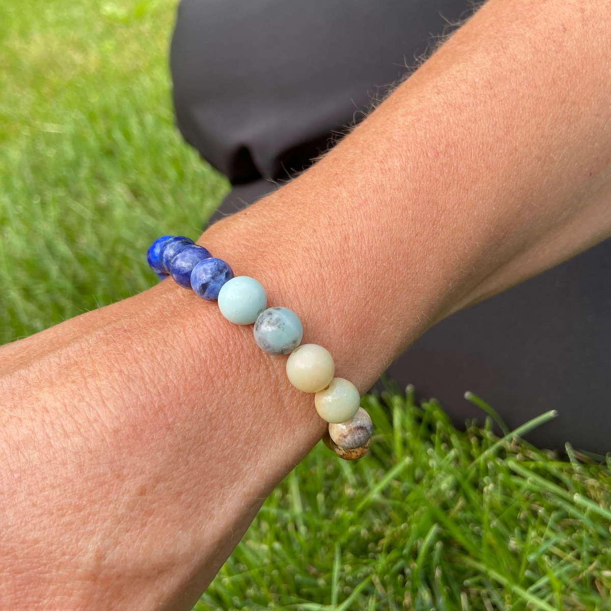 Ocean View Gemstone Beaded Bracelet