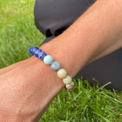 Ocean View Gemstone Beaded Bracelet