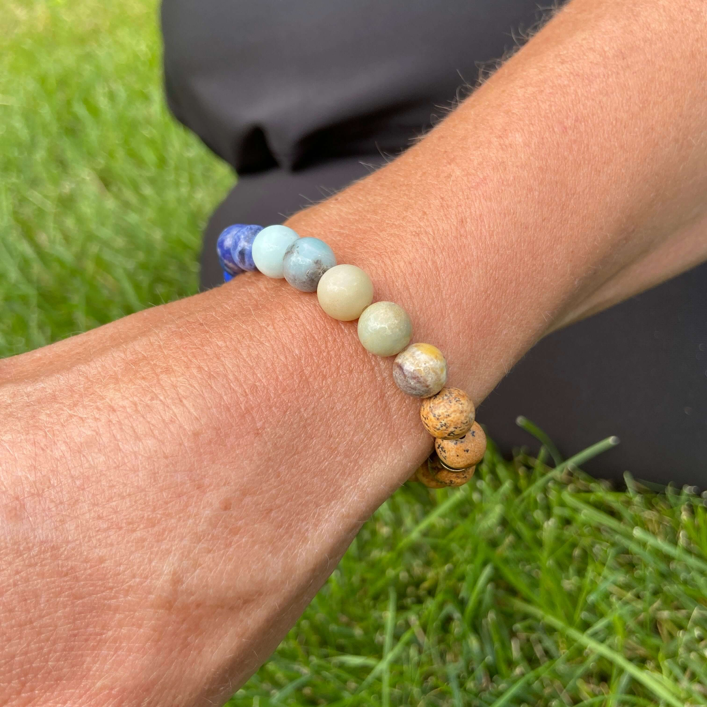 Ocean View Gemstone Beaded Bracelet