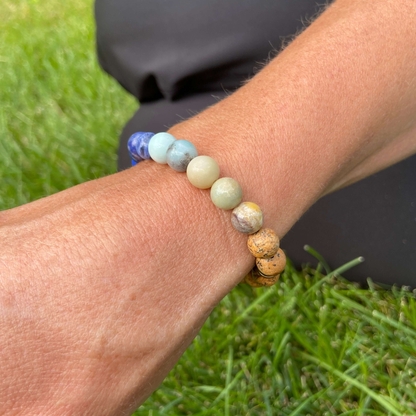 Ocean View Gemstone Beaded Bracelet