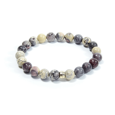 Porcelain Jasper Beaded Bracelet