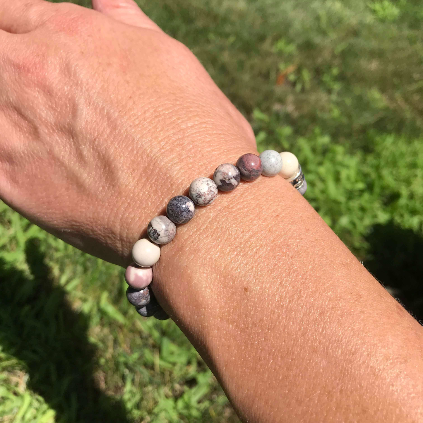 Porcelain Jasper Beaded Bracelet