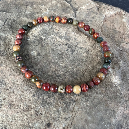 Red Creek Jasper Mini Beaded Bracelet
