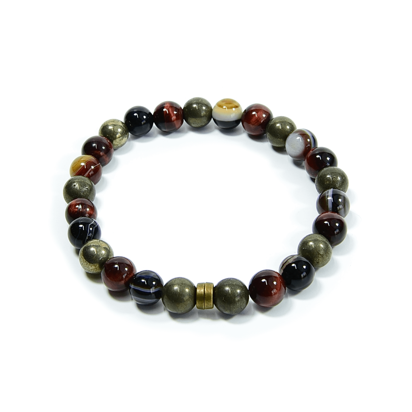 Red Tiger Eye Mix Gemstone Beaded Bracelet