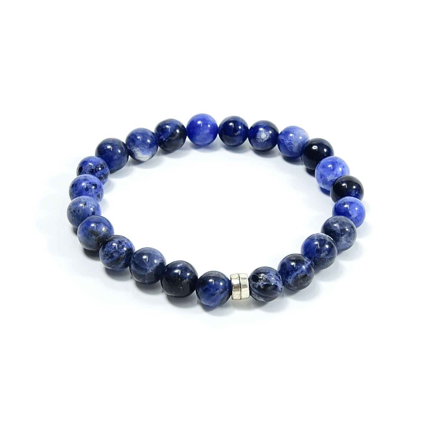 Sodalite Beaded Bracelet, 8mm beads