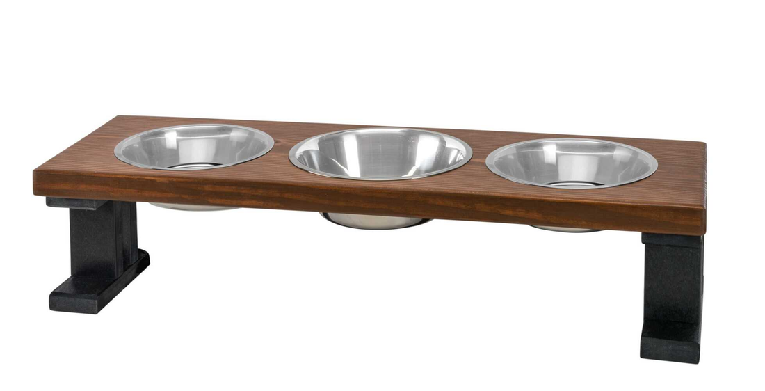 Bearwood Farmhouse 3-Bowl Elevated Dog Feeder