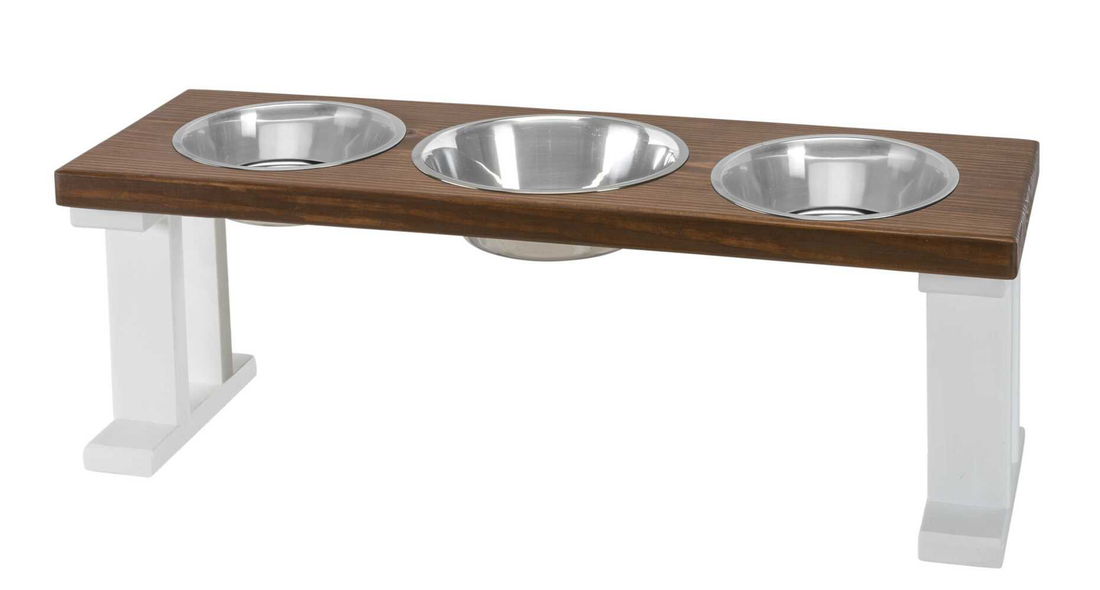 Bearwood Farmhouse 3-Bowl Elevated Dog Feeder