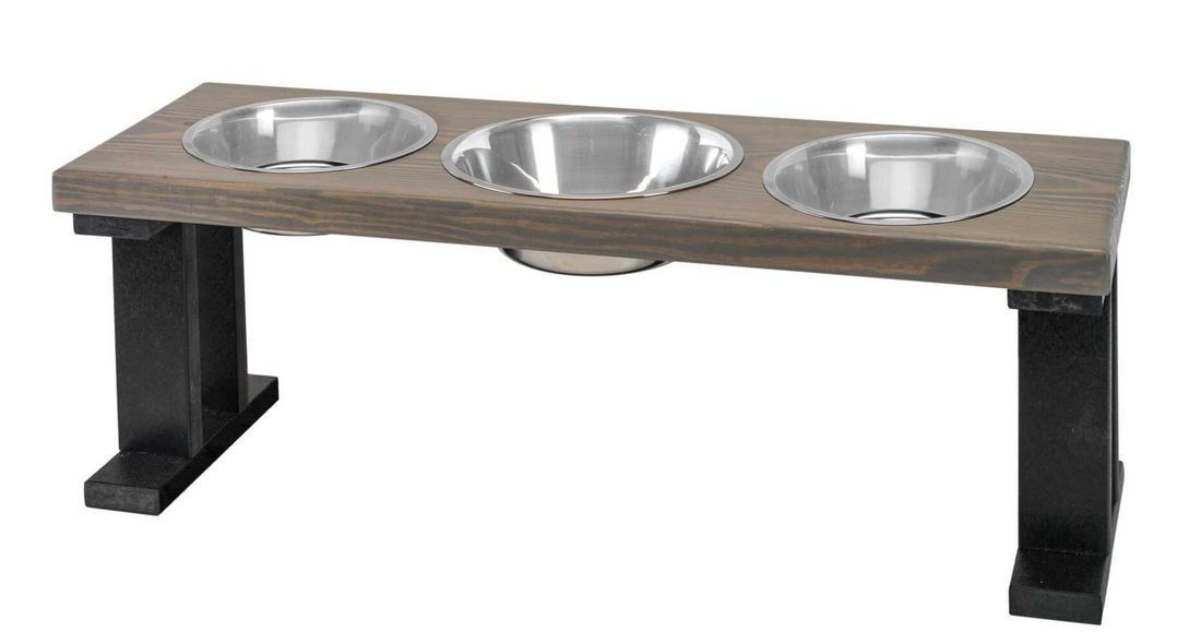 Bearwood Farmhouse 3-Bowl Elevated Dog Feeder
