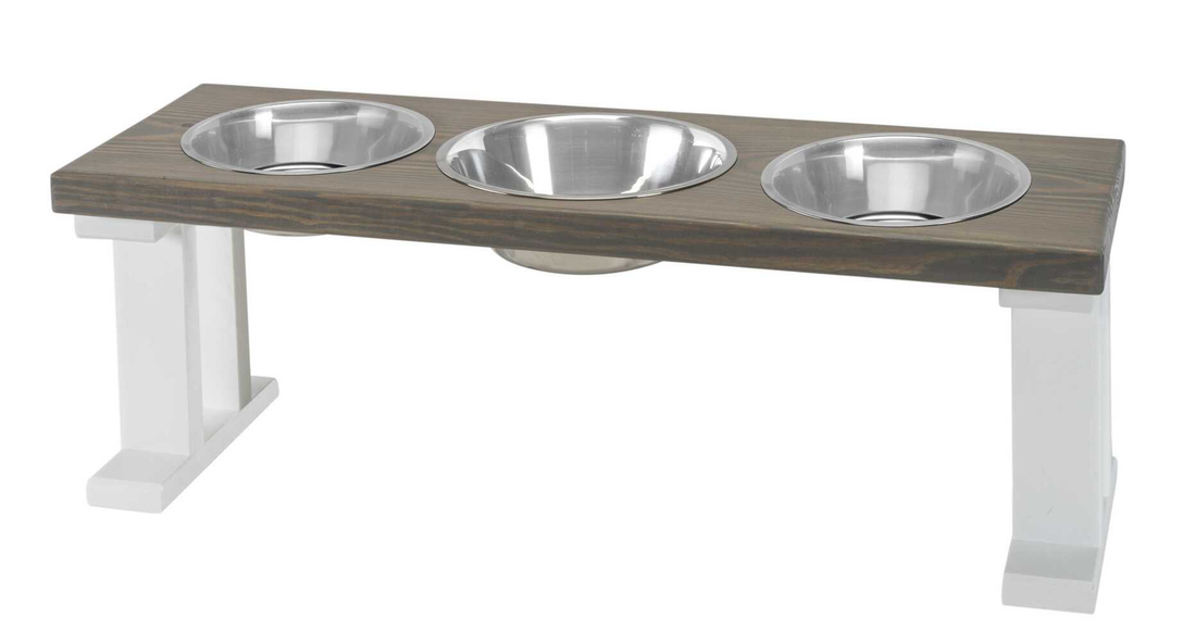 Bearwood Farmhouse 3-Bowl Elevated Dog Feeder