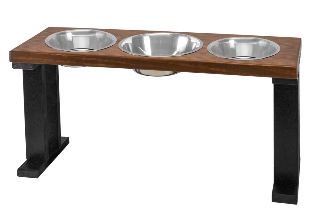 Bearwood Farmhouse 3-Bowl Elevated Dog Feeder