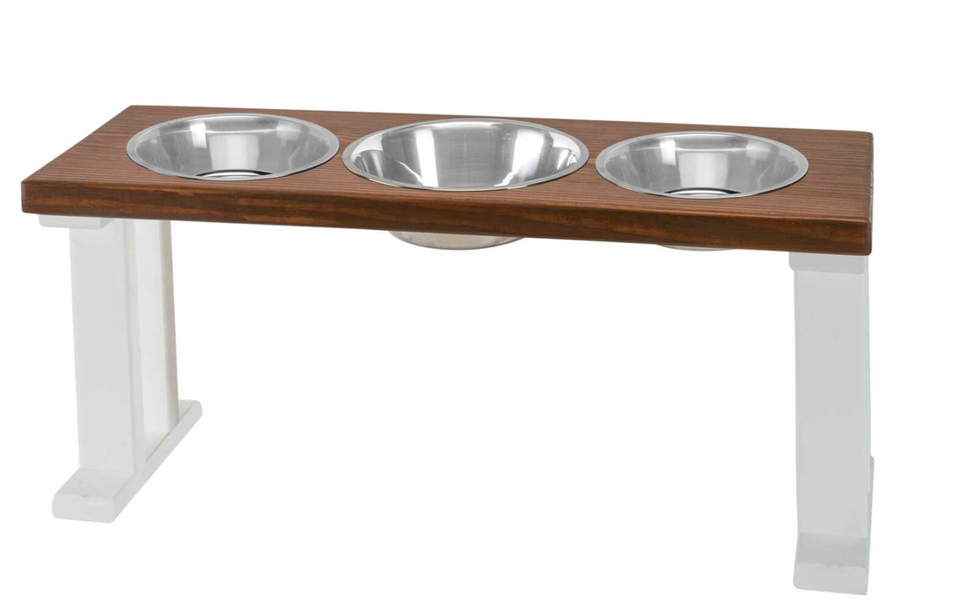 Bearwood Farmhouse 3-Bowl Elevated Dog Feeder