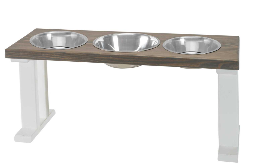 Bearwood Farmhouse 3-Bowl Elevated Dog Feeder