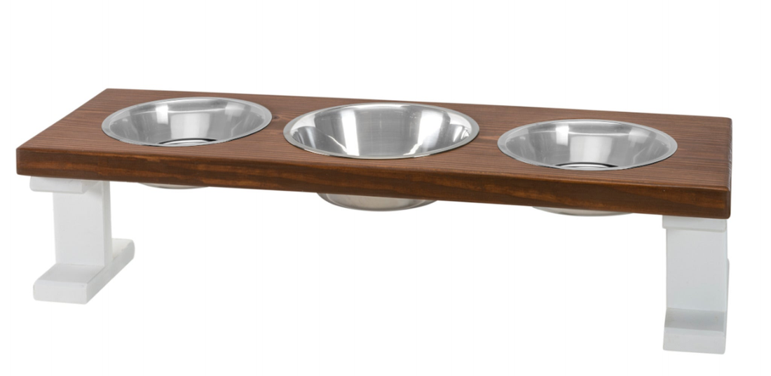 Bearwood Farmhouse 3-Bowl Elevated Dog Feeder