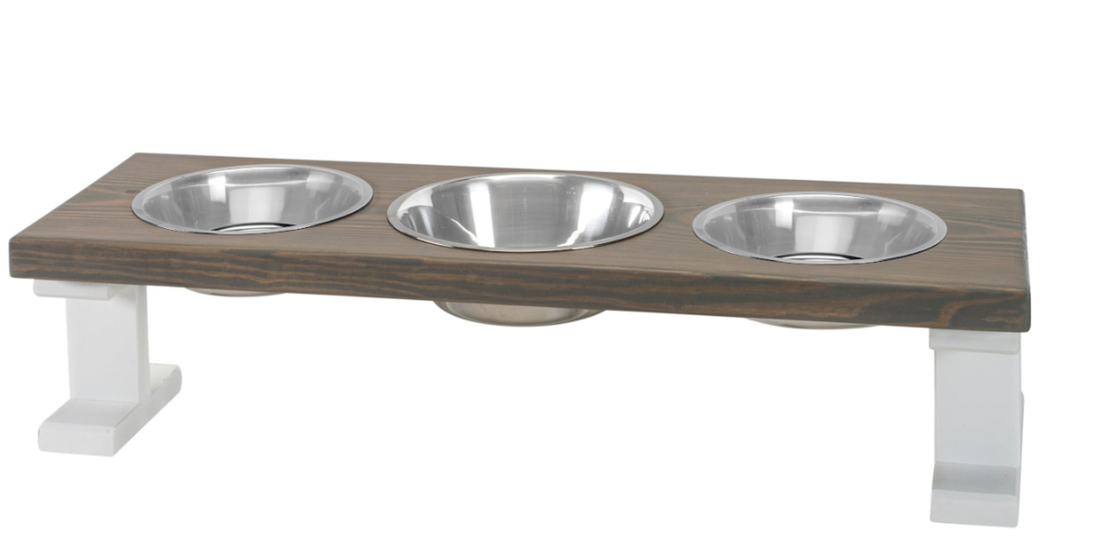 Bearwood Farmhouse 3-Bowl Elevated Dog Feeder