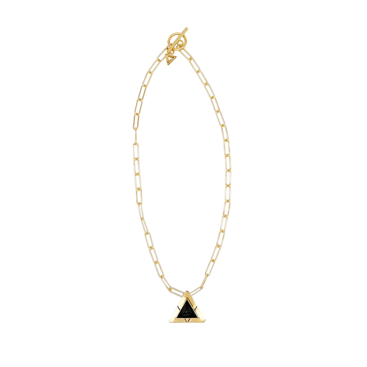 Infinity Triangle Necklace in Gold