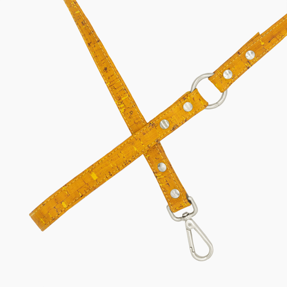 Honey Yellow Cork Leather Dog Leash