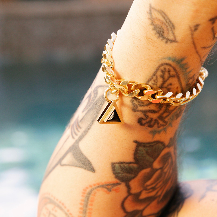 Iconic Triangle Charm Bracelet in Gold