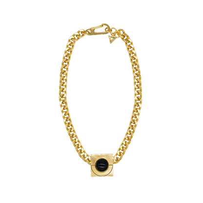 Iconic Moon Charm Necklace in Gold