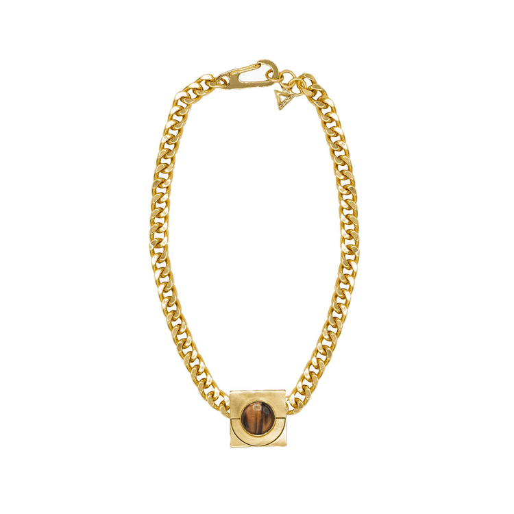 Iconic Moon Charm Necklace in Gold