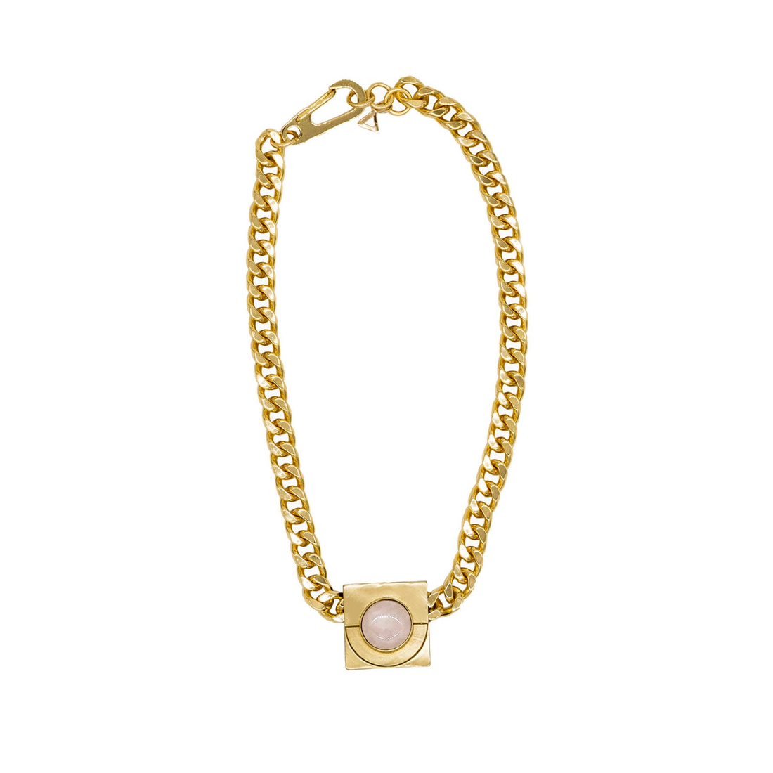 Iconic Moon Charm Necklace in Gold