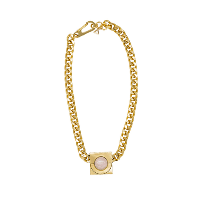 Iconic Moon Charm Necklace in Gold