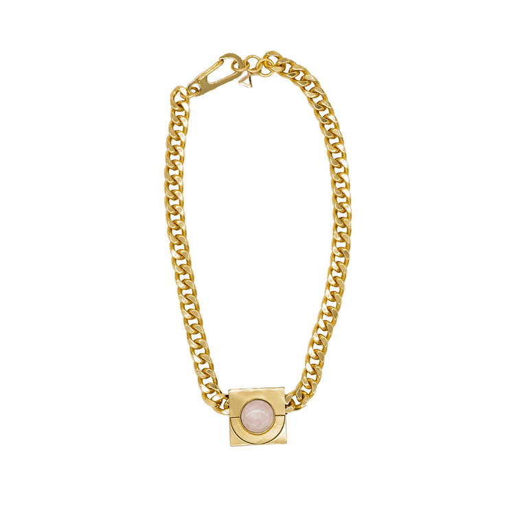 Iconic Moon Charm Necklace in Gold