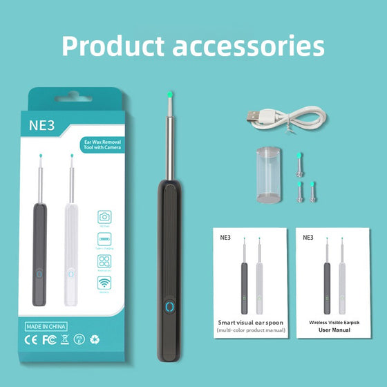 HD Wireless Visual Ear Cleaning Scoop with Light Action Cameras product image 6
